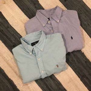 Lot of 2 Polo Ralph Lauren Dress Shirts 16 34/35